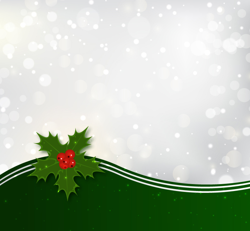 Mistletoe decoration curve background vector material
