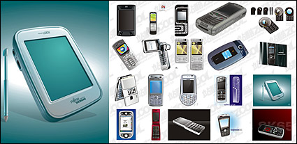 cdr format of the mobile phone vector material