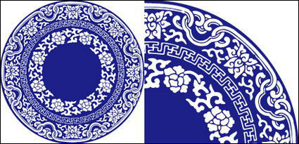 Vector Blue and White Porcelain