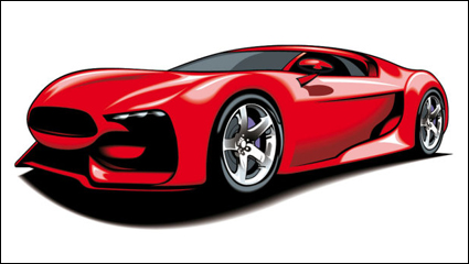 Beautiful sports car 03 -  vector material