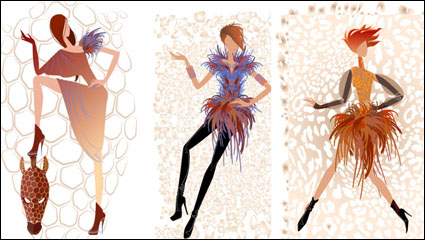 Fashion cartoon girl - vector