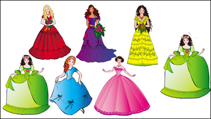 Beautiful princess 01 - vector