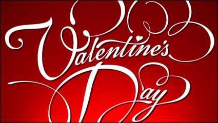Valentine WordArt background 04 - vector material