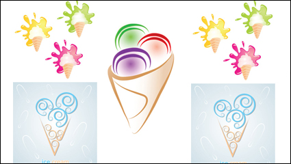 Cartoon ice cream 03 - vector material