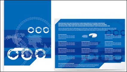 Exquisite three folding template 02 - vector material