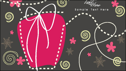 Cartoon Christmas background 03 - vector material