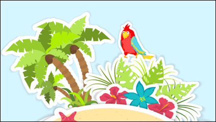 Cute Pop-up Card 02 - vector material