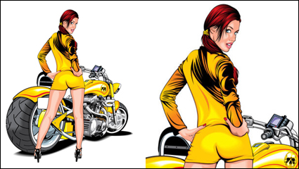 Sexy beautiful sports car 01 - vector material