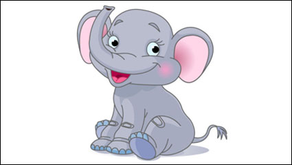 Cartoon Elephant 01 - vector material