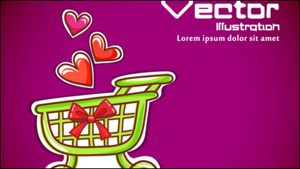 Cartoon label background 02 - vector material